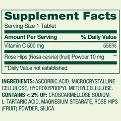 Spring Valley Vitamin C Supplement with Rose Hips Tablets, 500 mg, 250 Count