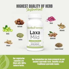 Laxa Mild Ayurvedic Herb Supplement for Morning Regularity & Digestive Wellness