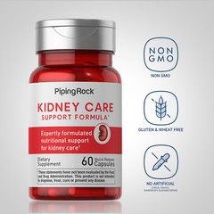 Kidney Support Supplement | 60 Capsules | Kidney Care Formula | by Piping Rock