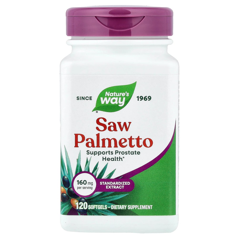 2 X Nature’s Way, Saw Palmetto, 160 mg, 120 Softgels