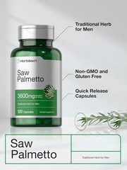 Saw Palmetto Extract 3600mg | 120 Capsules | Prostate Supplement | by Horbaach