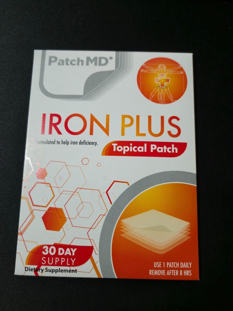 PatchMD Iron Plus Topical Patch – 90 Day Supplement Authentic- New Formula