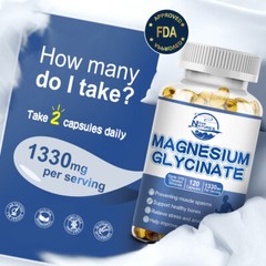 Magnesium Glycinate 1330mg 120 Capsules | Buffered & Chelated | by NATURE’S LIVE