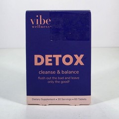 Vibe Wellness Detox Cleanse + Balance Digestive Health 60 Tablets EXP 08/2028