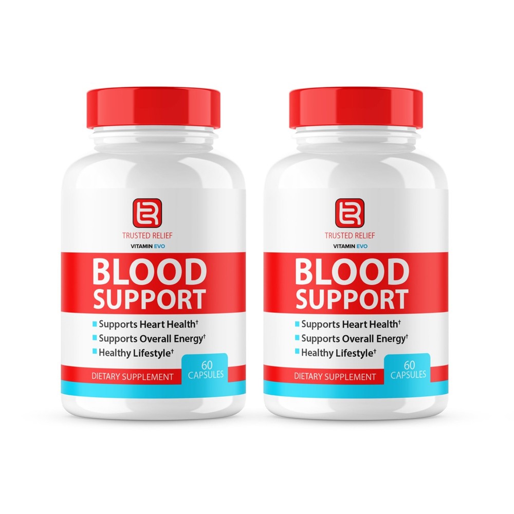 (2 Pack) Trusted Relief Blood Support Capsules, Trusted Relief Advanced Strength