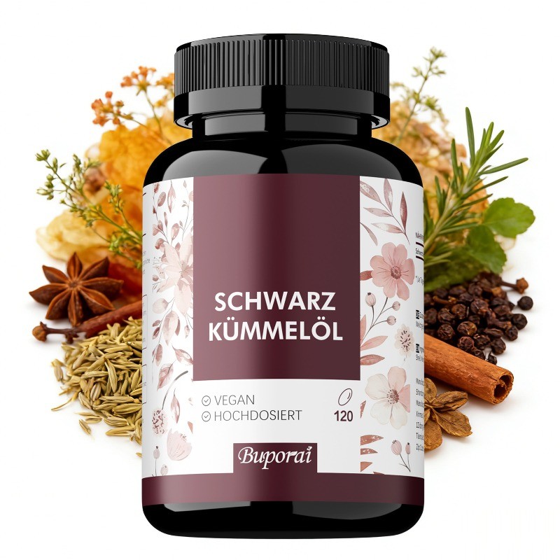 Black Seed Oil 120pcs, Replenishes Nutrients, Promotes Hair Growth, Improve Mood