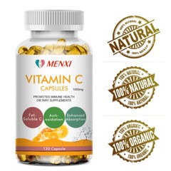 1000mg Vitamin C Capsules For Immune System Support, With Zinc & Echinacea 120pc