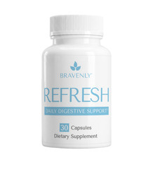 REFRESH – Digestive Comfort + Enzyme Support – 1 Bottle (30 Capsules) – NEW