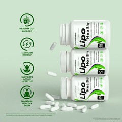 Lipo Healthy Capsules – Natural Detox, Energy & Metabolism Wellness 60ct