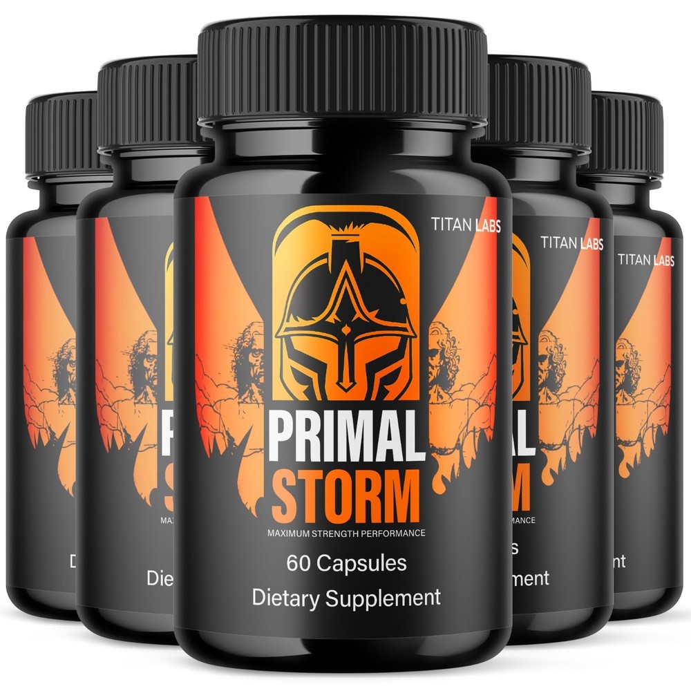 (5 Pack) Primal Storm Advanced Male Support Supplement PrimalStorm 300 Capsules