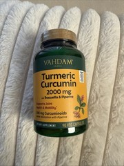 VAHDAM TURMERIC CURCUMIN 2000 MG WITH BOSWELLIA & PIPERINE SEALED EXP 05/28