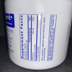 Pure Encapsulations Magnesium Citrate 180 Capsules EXP 08/2028