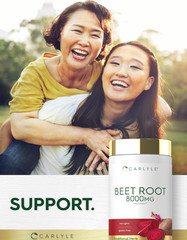 USDA Organic Extra Strength Beet Root 20:1 Extract 8000 mg Strength 120 Capsules
