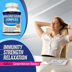 Toplux Magnesium Complex,8 Essential Forms,1000mg High Potency for Muscle&Sleep