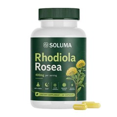 Soluma Rhodiola Rosea, 400mg Per Serving With Bioperine,Non-GMO, 60 Capsules