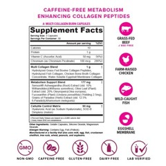 Multi Collagen Burn Capsules for Weight Loss – Hydrolyzed Collagen Peptides