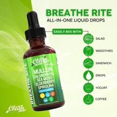 Organic Mullein Liquid Solution containing Chlorophyll Lung Detox plus Irish Sea