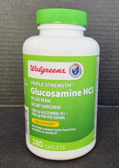 2x Walgreens Triple Strength Glucosamine HCI+MSM 180 Joint Health Caplets *8/25*