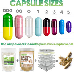Delayed Release Size 3 Empty Capsules – 100 Count Clear Empty Vegan Capsules – V