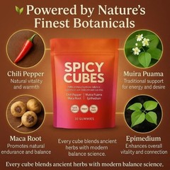 Peach Gummies Spicy Cubes 30 Gummies 1-5 Bag Support for Calm and Relaxation Hot