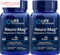 Magnesium L-threonate, 90 Count (Pack of 2), Brain Health Supplement Memory Sup