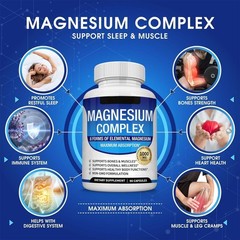 1~2pack Magnesium 8 in 1 Complex 1000mg & Blood Sugar mix Dietary Supplement