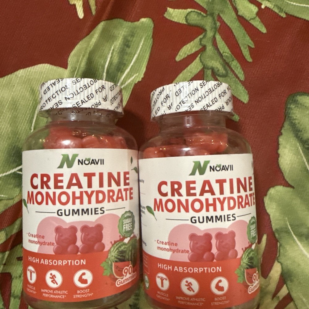 Noavii Creatine Monohydrate Gummies Watermelon Sugar Free 180 count 2027