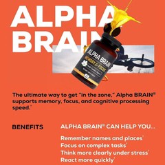 Brain Alpha Memory And Focus 60 Capsules Supplement For Men & Women