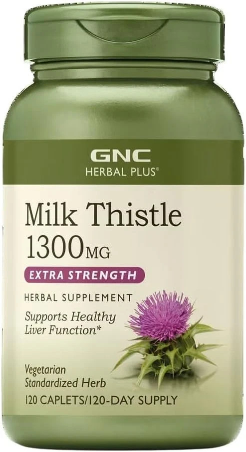 GNC Herbal Plus Milk Thistle 1300mg Extra Strength 120 expiration 09/27