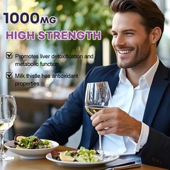 Liver Cleanse & Detox Support Supplement 1600mg with 120 caps + Milk Thistle