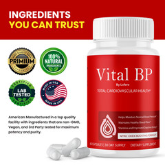 Vital BP Capsules VitalBP Total Cardiovascular Health Supplement Pills (60 ct)