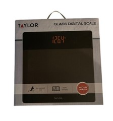 Taylor Smart Digital Body Scale Tempered Glass Platform 400 lb Missing Manual