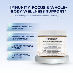 Pelican Mushroom Complex Powder – Immune & Cognitive Support