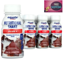 Equate Chocolate Nutritional Shake Plus, 8 FL OZ, 6 Count 4.6 stars out of 6381