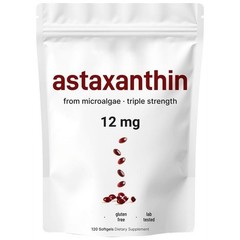 Astaxanthin 12mg with | Oil, 120 Softgels, 4 Month Supply MCT Premium Astaxanthi