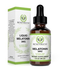 Benevolent Liquid Melatonin 3 mg 2 fl oz Liquid (59mL)