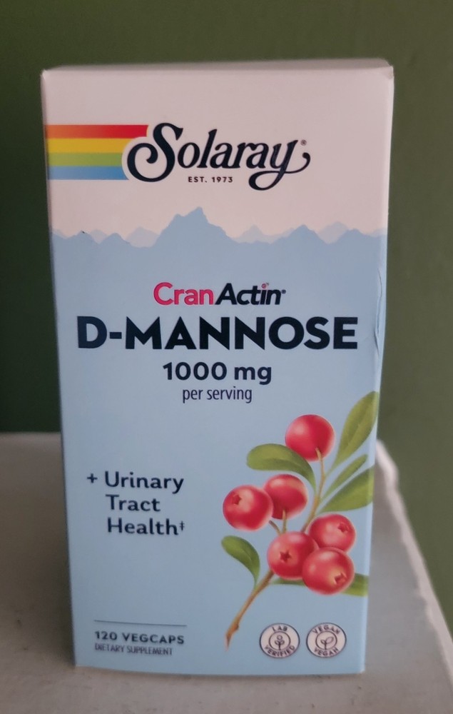 Solaray D-Mannose, 120 Caps, CranActin Cranberry Extract 1000mg 5/2028