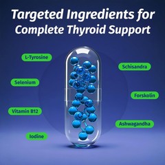 1 Body Thyroid Support Supplement for Women and Men, Selenium with Iodine, Zi…