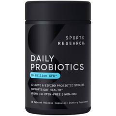 Daily Probiotics w/ Prebiotics 60 Billion CFU Vegan Gut & Digestive Health 30ct