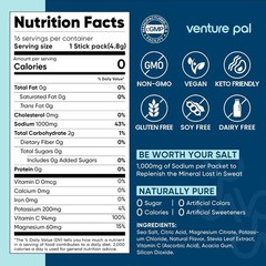 Venture Pal High Sodium Sugar Free Electrolytes Powder Packet – Hydration Packet