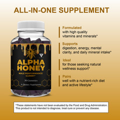 (5 Pack) Alpha Honey Performance Gummies, AlphaHoney Supplement (150 Gummies)