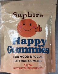 Saphire Happy Gummies Mood & Focus 60 Saffron Gummies BB:1/2028