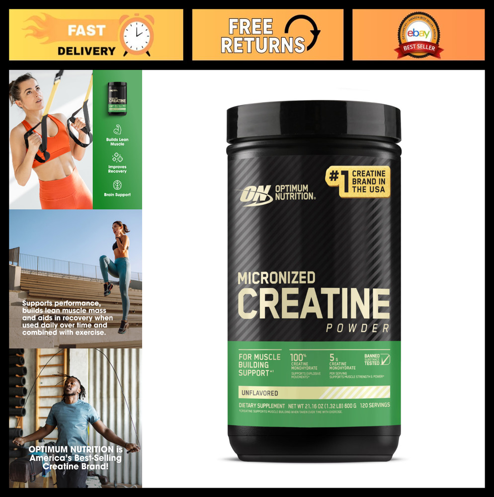 Micronized Creatine Monohydrate Powder – 5g per Serving, Supports Strength & Rec