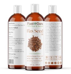 Flaxseed Oil 16 oz. Cold Pressed Unrefined 100% Pure Flax Seed Linseed Liquid