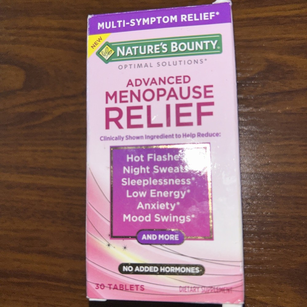 Natures Bounty Optimal Solutions ADVANCED MENOPAUSE RELIEF 30 tablets 05/27
