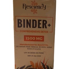Resciency Binder+ 1500MG Comprehensive Detox Cleanse Liver Gut Support 90 Caps