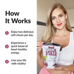 Force Factor Total Beets Soft Chews Beetroot Nitrates L-Citrulline Grapeseed