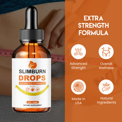(5 Pack) SlimBurn Drops For Weight Loss, Slim Burn Liquid Supplement Fat Burner