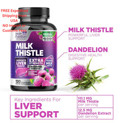Milk Thistle Supplement – Advanced Liver Cleanse Detox & 60 Count (Pack of 1)