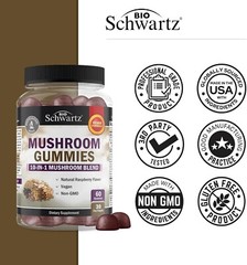 Mushroom Gummies for Adults – 10-in-1 Functional Mushroom Supplement for Mood